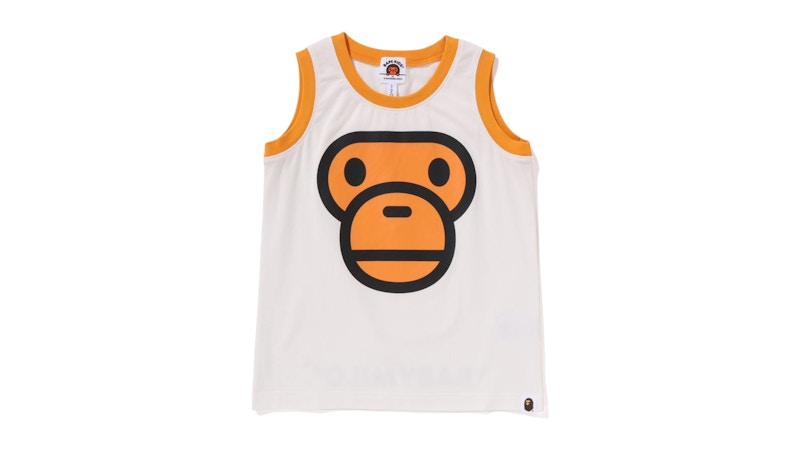BAPE Kids Milo Face Tank Top White