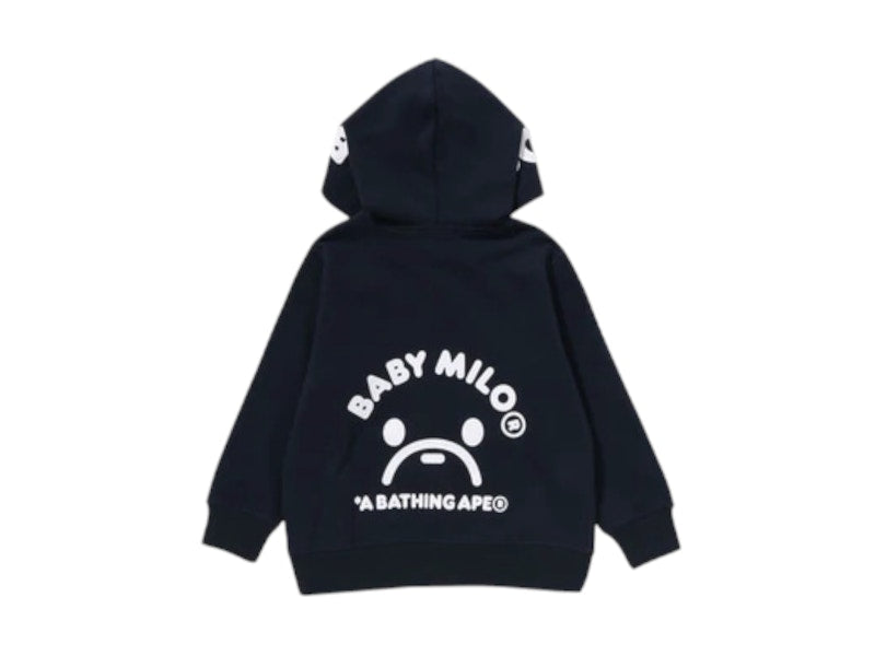 BAPE Kids Milo Face Zip Hoodie Navy