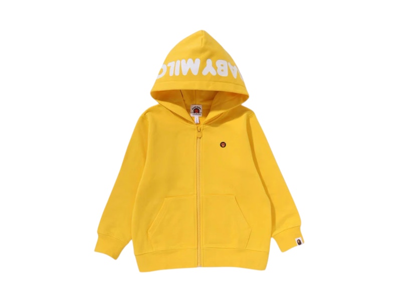 BAPE Kids Milo Face Zip Hoodie Yellow