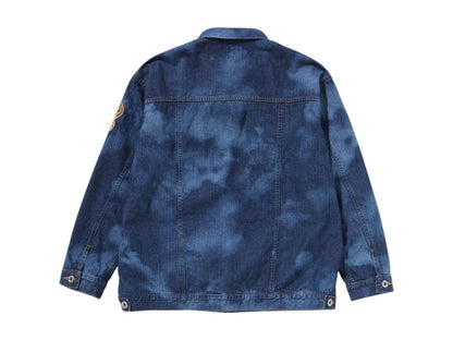 BAPE Kids Milo High Tone Bleach Loose Fit 10oz Denim Jacket Multicolor
