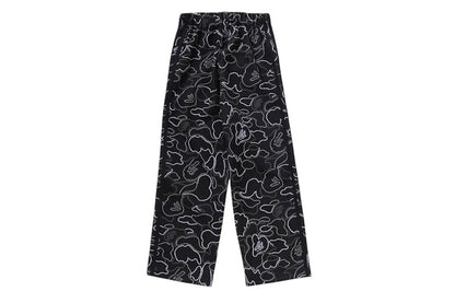 BAPE Kid's Neon Camo Jacquard Track Pants Black