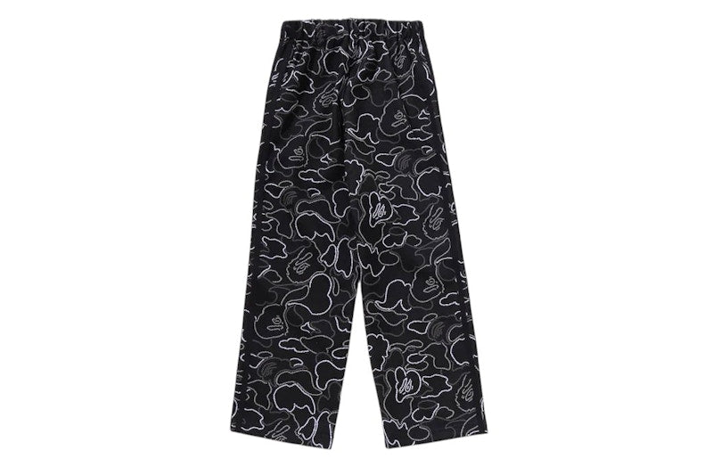 BAPE Kid's Neon Camo Jacquard Track Pants Black