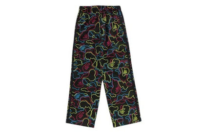 BAPE Kid's Neon Camo Jacquard Track Pants Multi