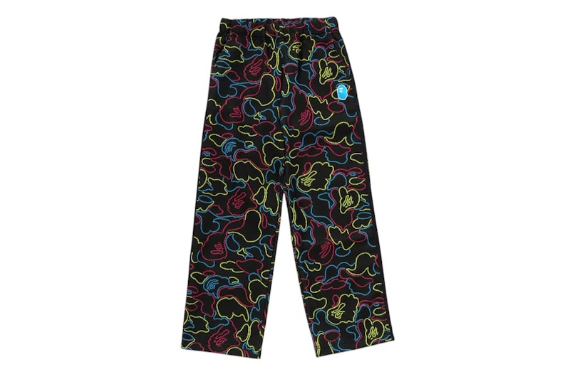 BAPE Kid's Neon Camo Jacquard Track Pants Multi