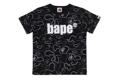 BAPE Kid's Neon Camo Tee Black