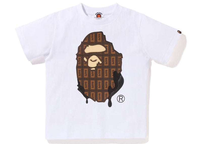 BAPE Kids Valentine Chocolate Ape Head Tee (SS23) White