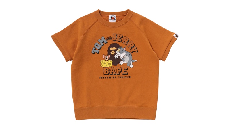BAPE Kids x Tom And Jerry 85th Relaxed Fit Sweat Tee Yellow