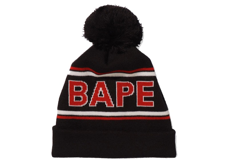 BAPE Knit Pom Cap (FW21) Black