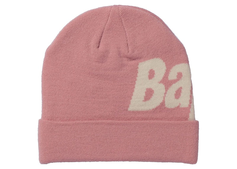 BAPE Knit Spellout Cap (FW21) Pink