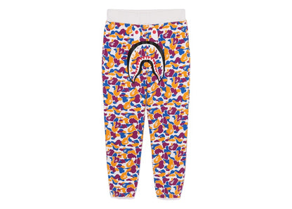 BAPE LA Store 5th Anniversary LA Camo Shark Sweatpants Purple Yellow Blue