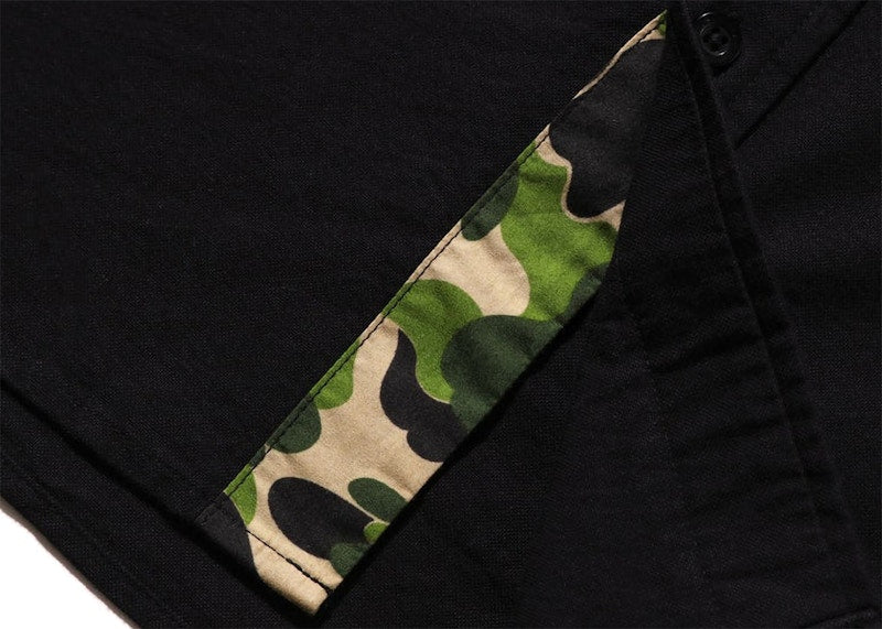 BAPE Large Ape Head Oxford BD Shirt Black