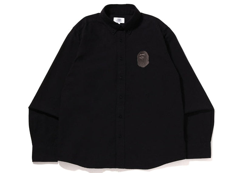 BAPE Large Ape Head Oxford BD Shirt Black