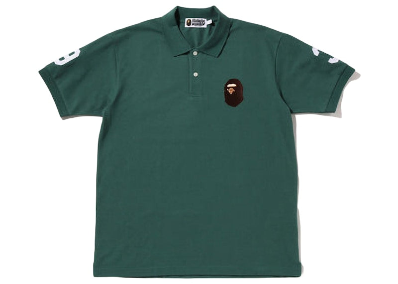 BAPE Large Ape Head Polo Green