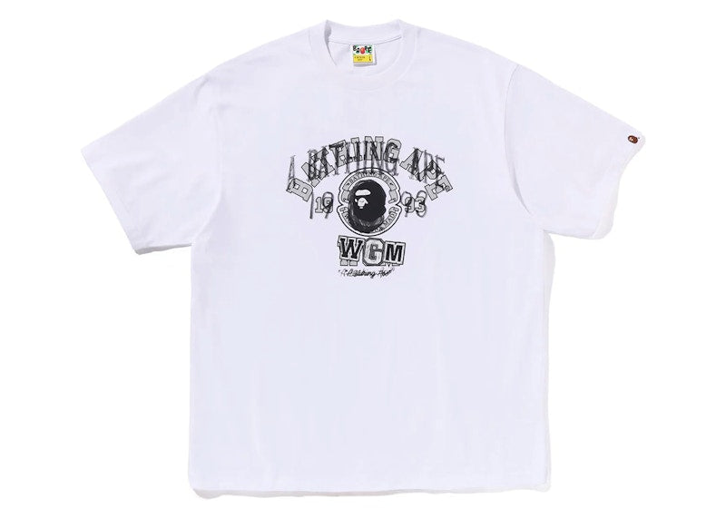 BAPE Layered College Relaxed Fit Tee White