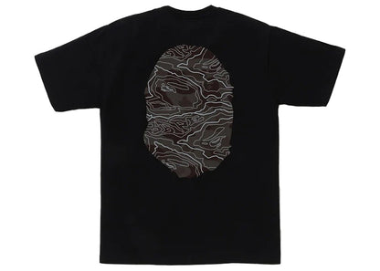 BAPE Layered Line Camo Big Ape Head Tee Black/Black