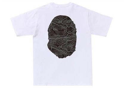 BAPE Layered Line Camo Big Ape Head Tee White/Black