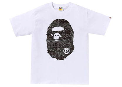 BAPE Layered Line Camo Big Ape Head Tee White/Black