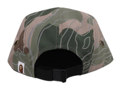 BAPE Layered Line Camo Jet Cap Beige