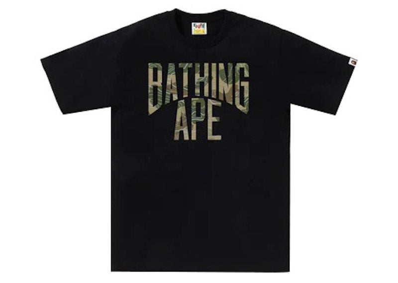 BAPE Layered Line Camo NYC Logo Tee Black/Beige