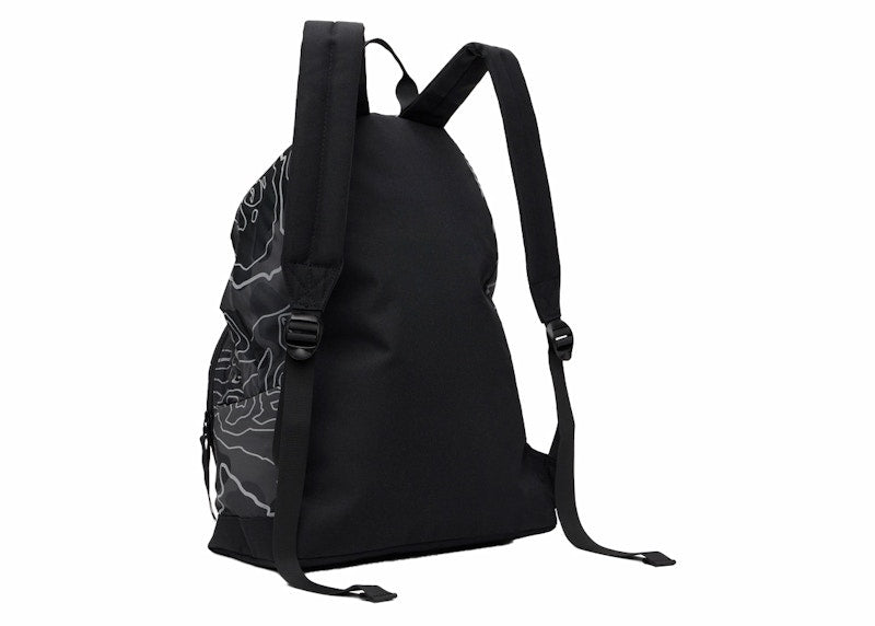 BAPE Layered Line Camo Shark Day Pack Black