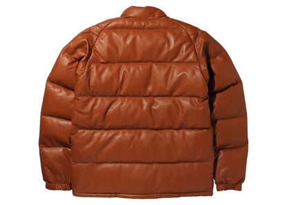 BAPE Leather Classic Down Jacket Brown