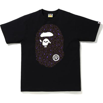 BAPE Leopard Big Ape Head Tee Black/Black