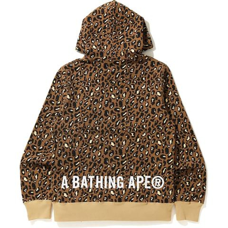 BAPE Leopard Pullover Hoodie Beige