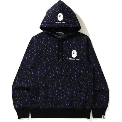 BAPE Leopard Pullover Hoodie Black