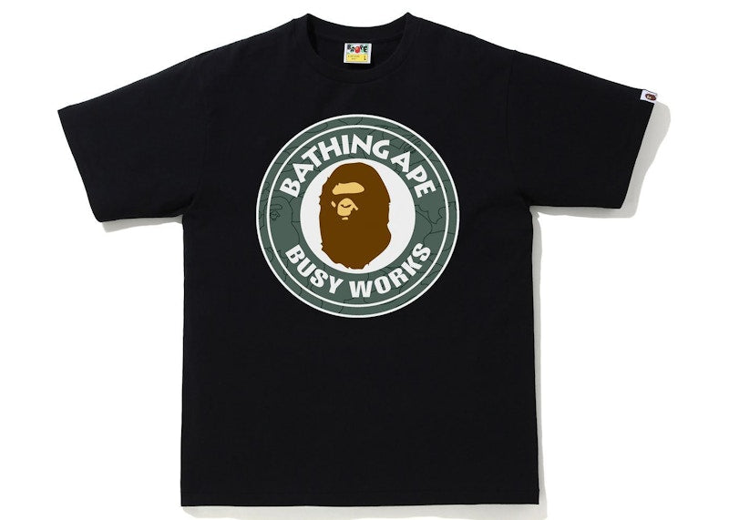 BAPE Line 1st Camo Busy Works Tee Black/Green