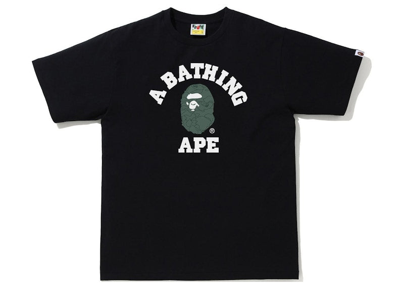 BAPE Line 1st Camo College Tee Black/Green