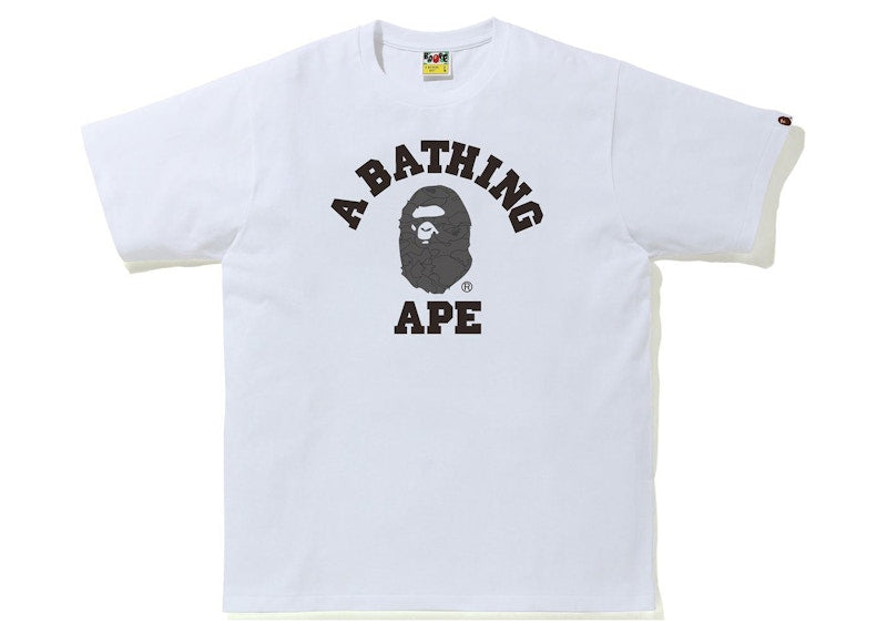 BAPE Line 1st Camo College Tee White/Black