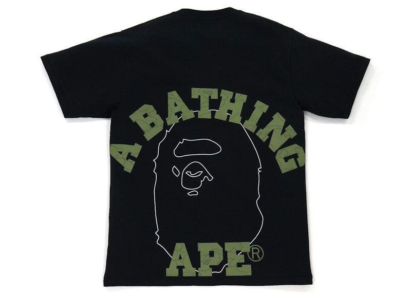 BAPE Line 1st Camo Face Over College Tee Black/Green
