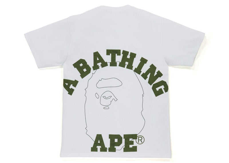 BAPE Line 1st Camo Face Over College Tee White/Green