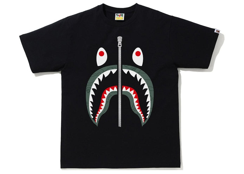 BAPE Line 1st Camo Shark Tee Black/Green