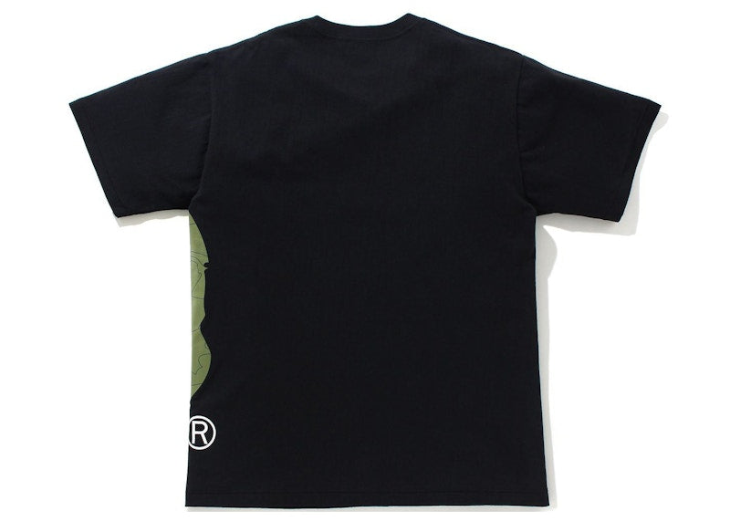 BAPE Line 1st Camo Side Big Ape Head Tee Black/Green