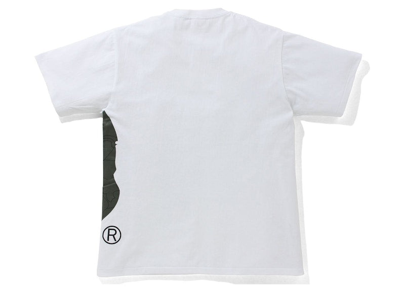 BAPE Line 1st Camo Side Big Ape Head Tee White/Black