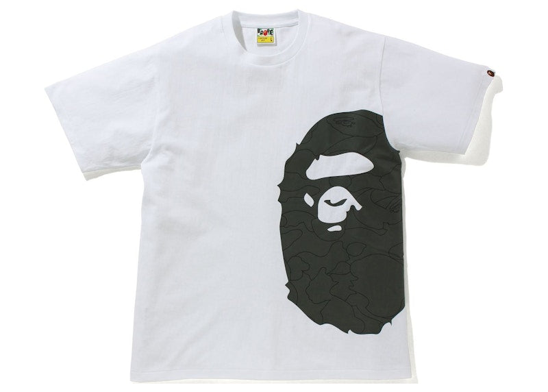 BAPE Line 1st Camo Side Big Ape Head Tee White/Black