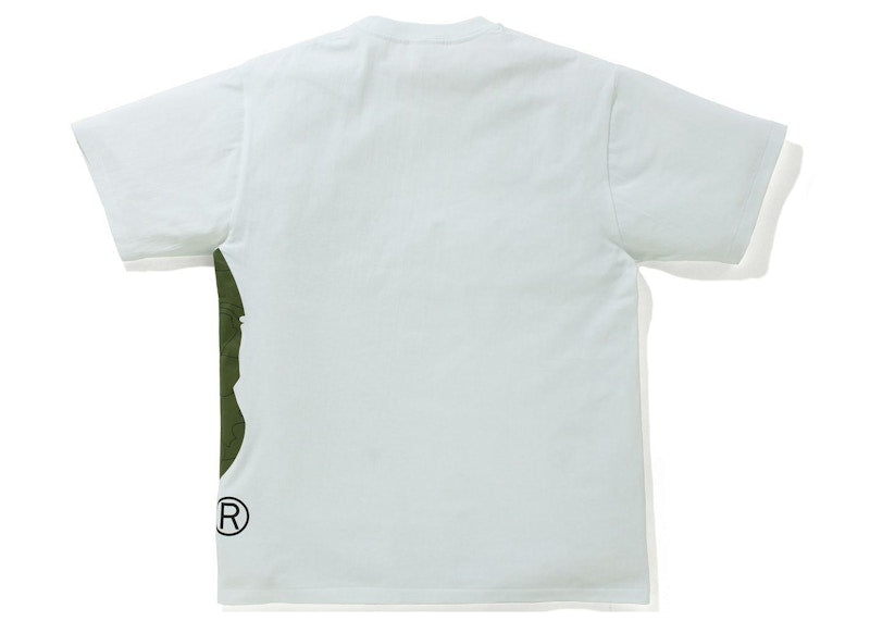BAPE Line 1st Camo Side Big Ape Head Tee White/Green