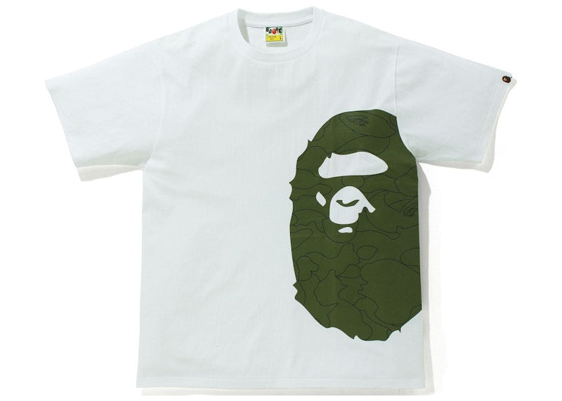 BAPE Line 1st Camo Side Big Ape Head Tee White/Green