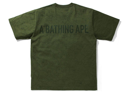 BAPE Line 1st Camo Washed Relaxed Fit Tee Olivedrab