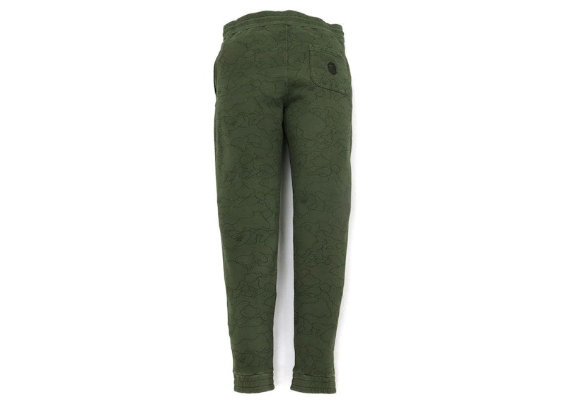 BAPE Line 1st Camo Washed Slim Fit Sweat Pants Olivedrab