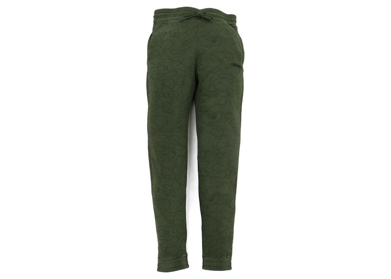BAPE Line 1st Camo Washed Slim Fit Sweat Pants Olivedrab