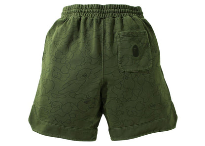 BAPE Line 1st Camo Washed Sweat Wide Fit Basketball Shorts Olivedrab