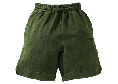 BAPE Line 1st Camo Washed Sweat Wide Fit Basketball Shorts Olivedrab
