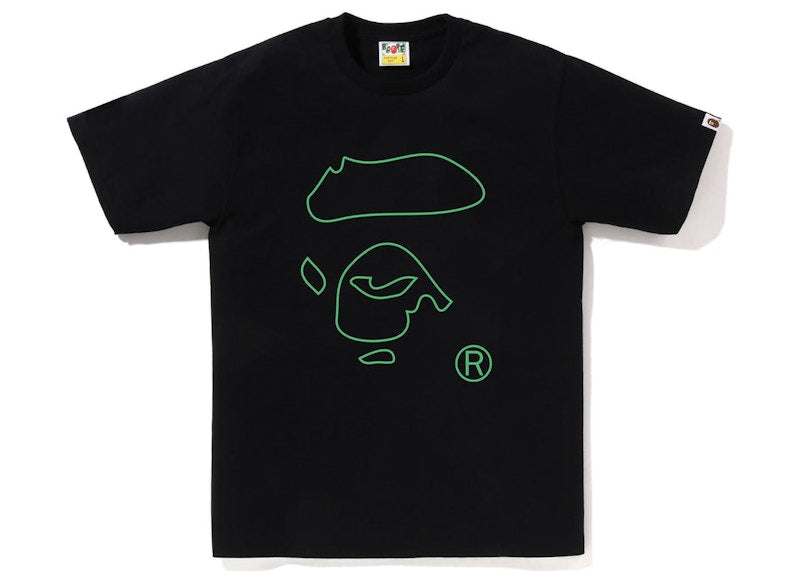 BAPE Line Ape Face Tee Black