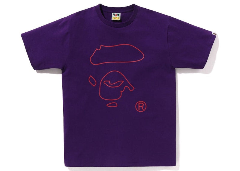 BAPE Line Ape Face Tee Purple