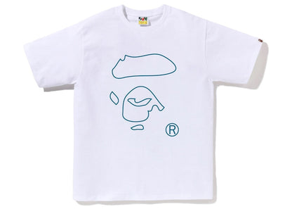 BAPE Line Ape Face Tee White