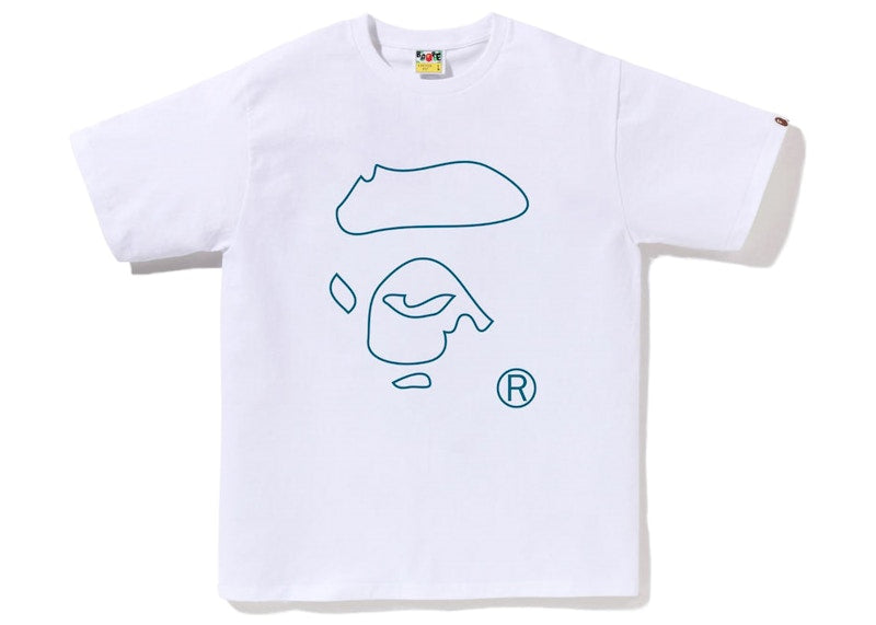BAPE Line Ape Face Tee White
