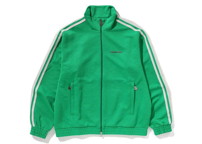 BAPE Line Camo Jacquard Bathing Ape Logo Relaxed Fit Track Jacket Green