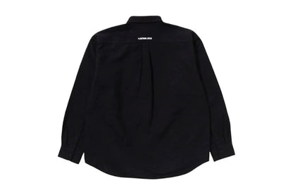 BAPE Line Camo Jacquard Oxford L/S Shirt Black